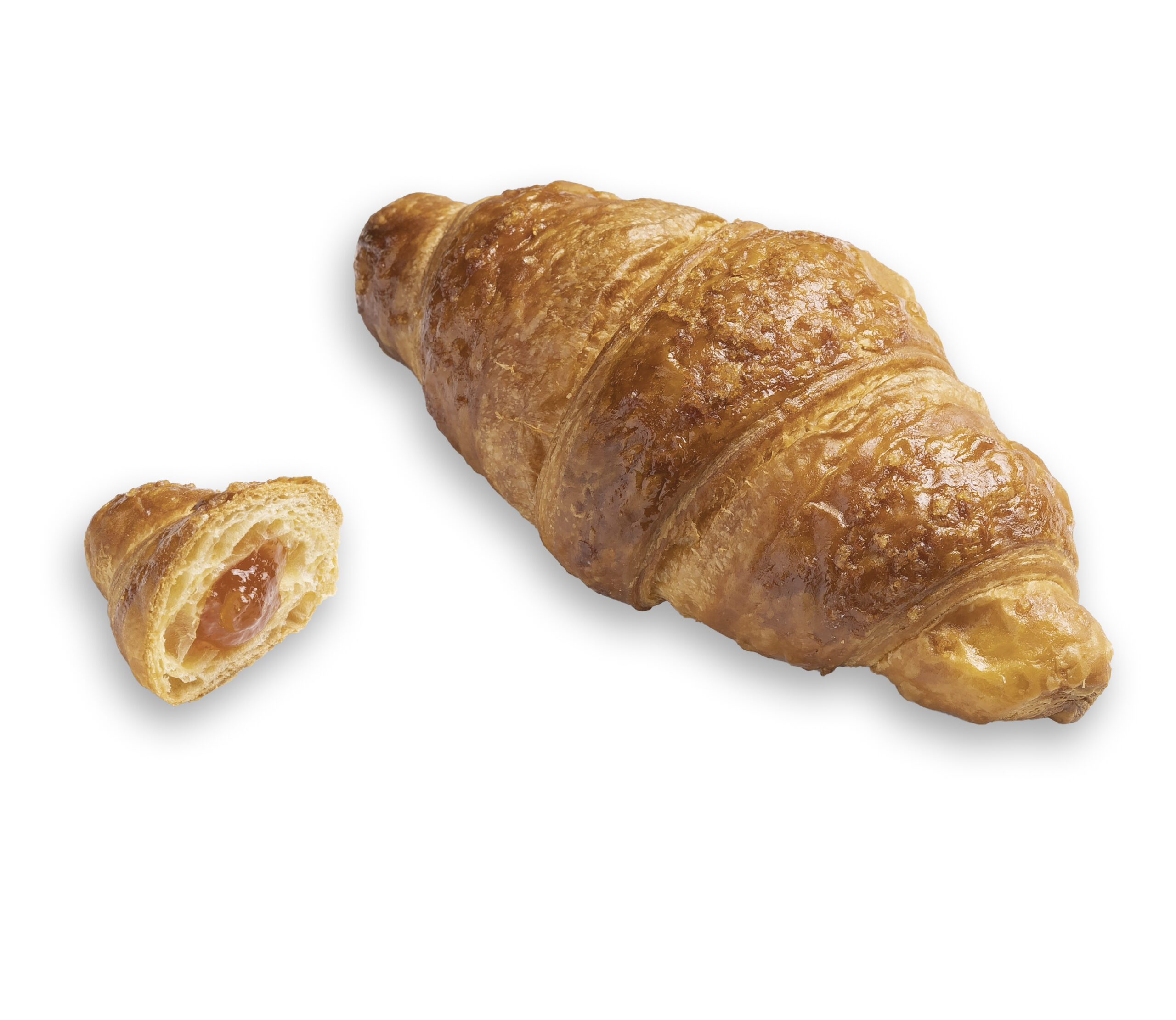croissant sfoglioso ripieno all'albicocca